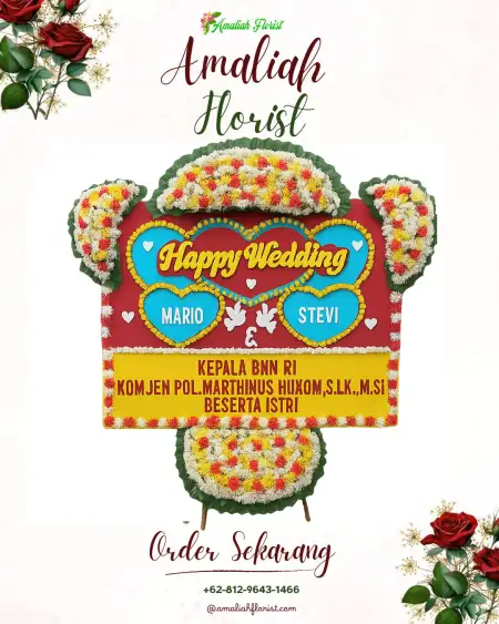Papan Bunga Pernikahan Ipu Mea